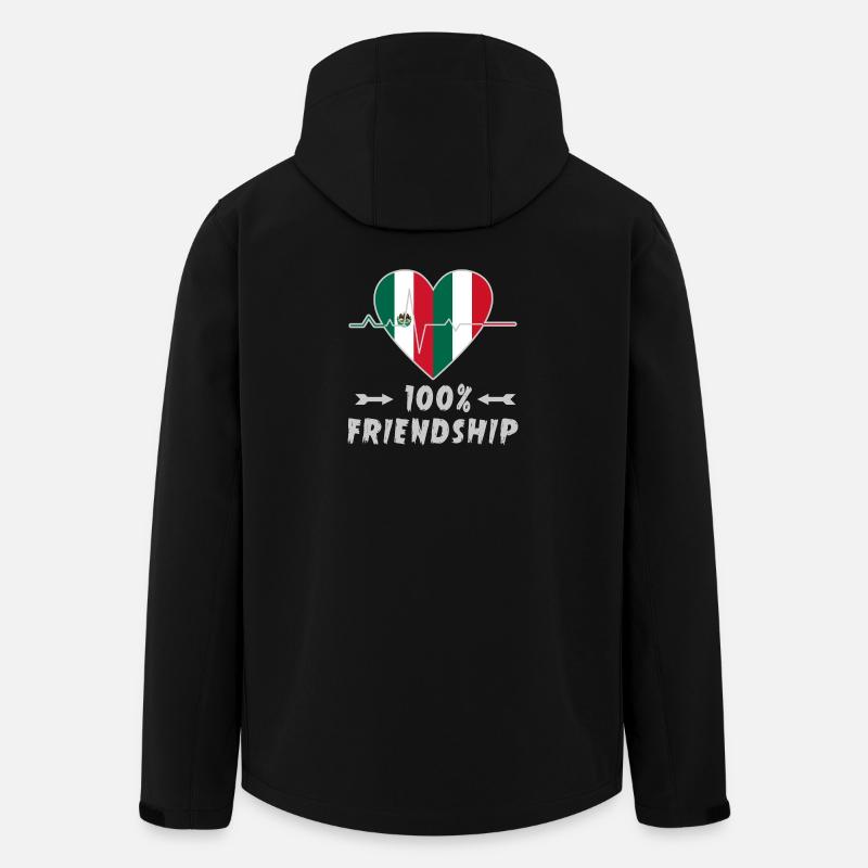 Mexico and Italy 100% friendship - Men’s Recycled Softshell Jacket by Stanley/Stella - black