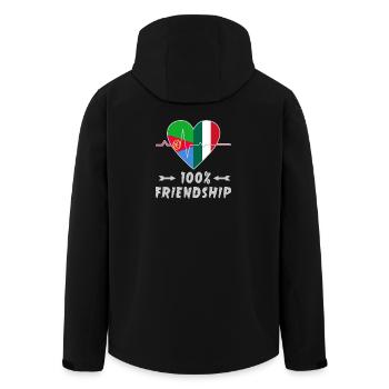 Eritrea and Italy 100% friendship - Men’s Recycled Softshell Jacket by Stanley/Stella - black - Back - AI Model Male 185 light (185cm)