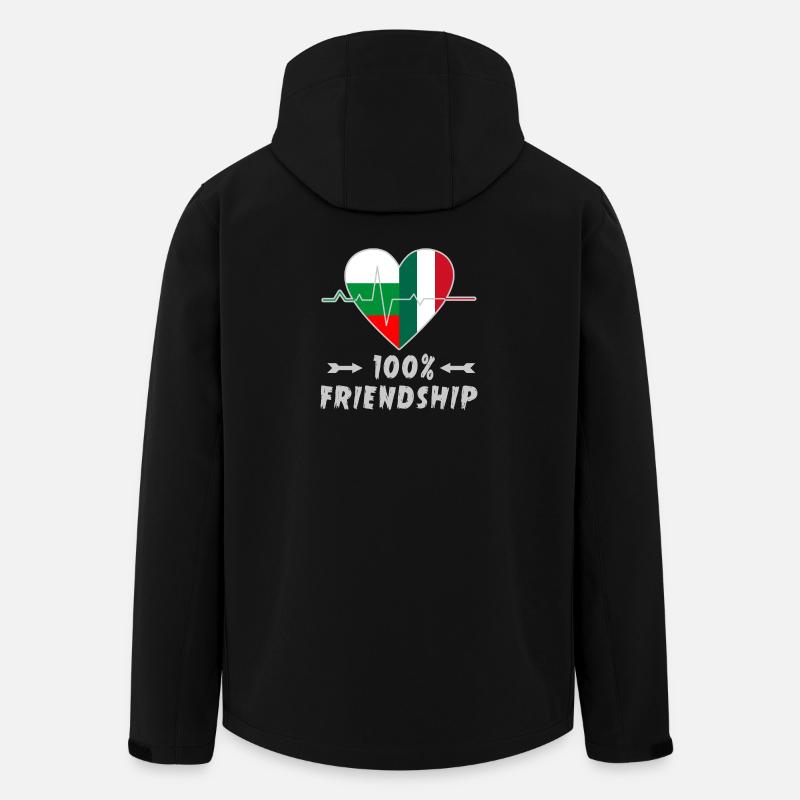 Bulgaria and Italy 100% friendship - Men’s Recycled Softshell Jacket by Stanley/Stella - black