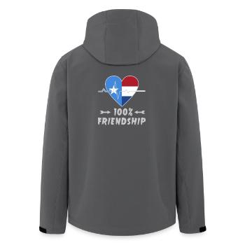 La Somalie et les Pays-Bas : amitié à 100 % - Veste softshell homme en polyester recyclé Stanley/Stella - charbon - Dos - AI Model Male 185 light (185cm)