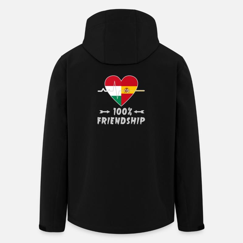 Hungary and Spain 100% friendship - Men’s Recycled Softshell Jacket by Stanley/Stella - black