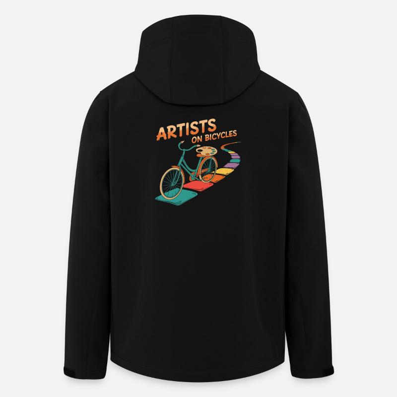 Artists on Bicycles - Men’s Recycled Softshell Jacket by Stanley/Stella - black