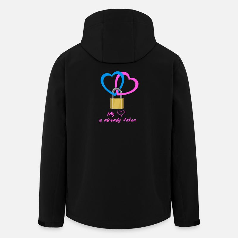 Mon coeur est déjà pris - Veste softshell homme en polyester recyclé Stanley/Stella - noir