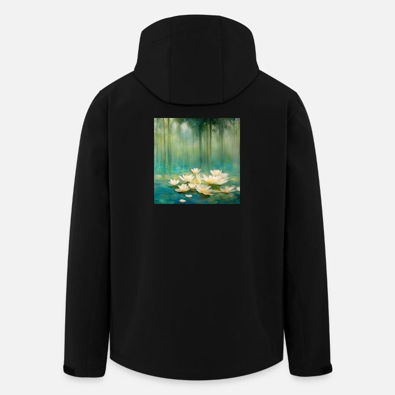 Seerosen - Recycelte Männer Softshell-Jacke von Stanley/Stella - Schwarz