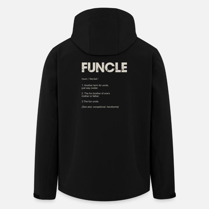 Foncle Typography Tee Design - Veste softshell homme en polyester recyclé Stanley/Stella - noir