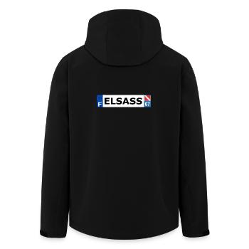 Elsass - Recycelte Männer Softshell-Jacke von Stanley/Stella - Schwarz - Hinten - AI Model Male 185 light (185cm)
