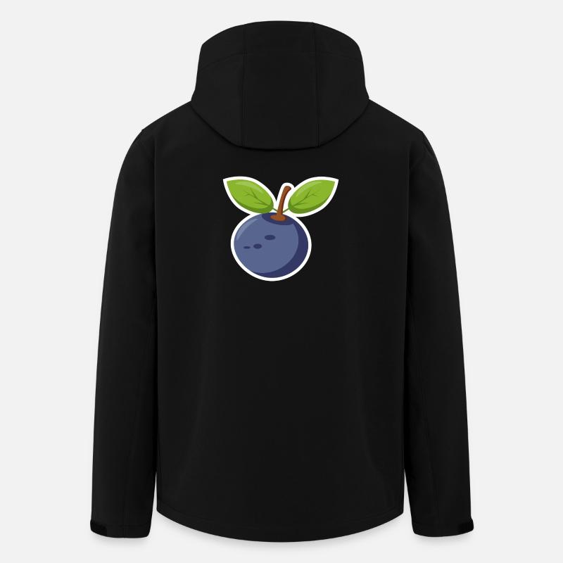 Blaubeere Heidelbeere - Recycelte Männer Softshell-Jacke von Stanley/Stella - Schwarz