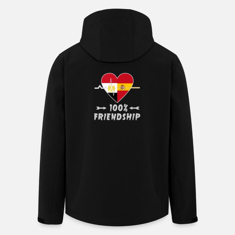 Egypt and Spain 100% friendship - Men’s Recycled Softshell Jacket by Stanley/Stella - black