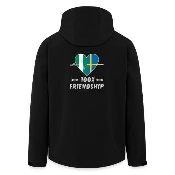 Nigeria and Sweden 100% friendship - Men’s Recycled Softshell Jacket by Stanley/Stella - black - Back - AI Model Male 185 light (185cm)