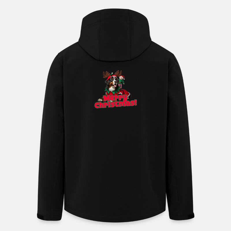 Weihnachten Berner Sennenhund - Recycelte Männer Softshell-Jacke von Stanley/Stella - Schwarz