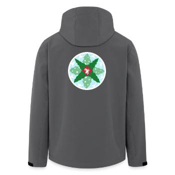 motif de noël - Veste softshell homme en polyester recyclé Stanley/Stella - charbon - Dos - AI Model Male 185 light (185cm)