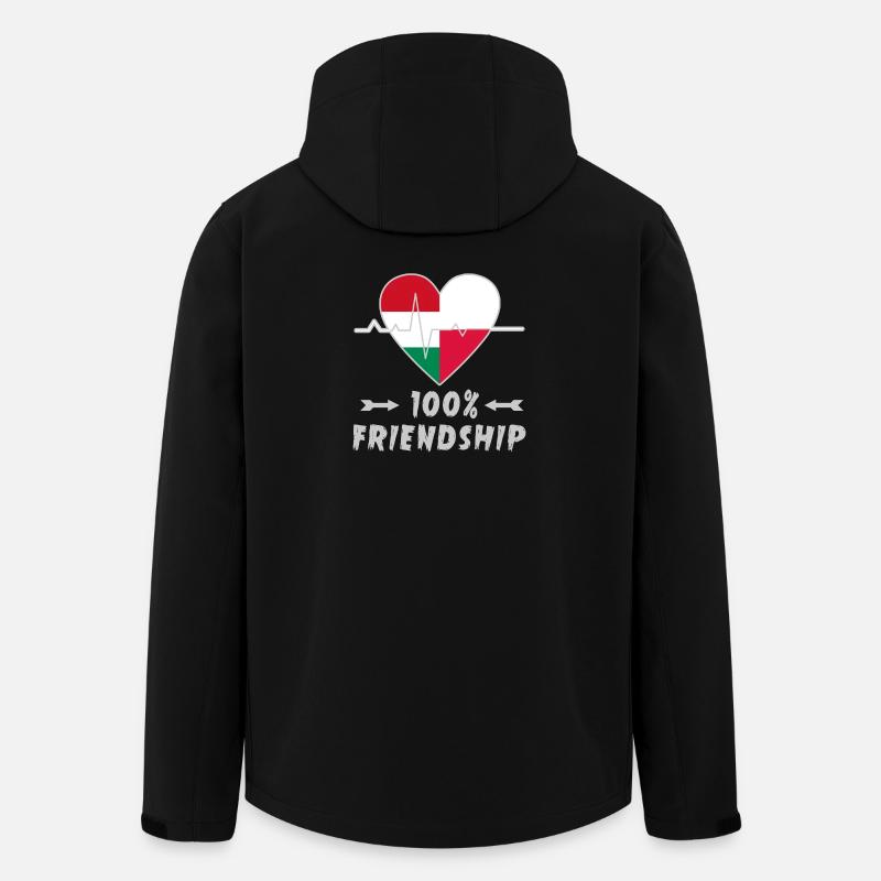 Hungary and Poland 100% friendship - Men’s Recycled Softshell Jacket by Stanley/Stella - black