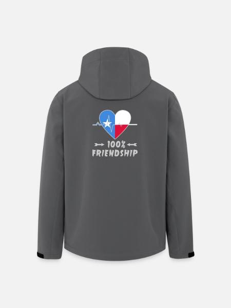 Somalia und Polen 100% Freundschaft - Recycelte Männer Softshell-Jacke von Stanley/Stella - Schwarz