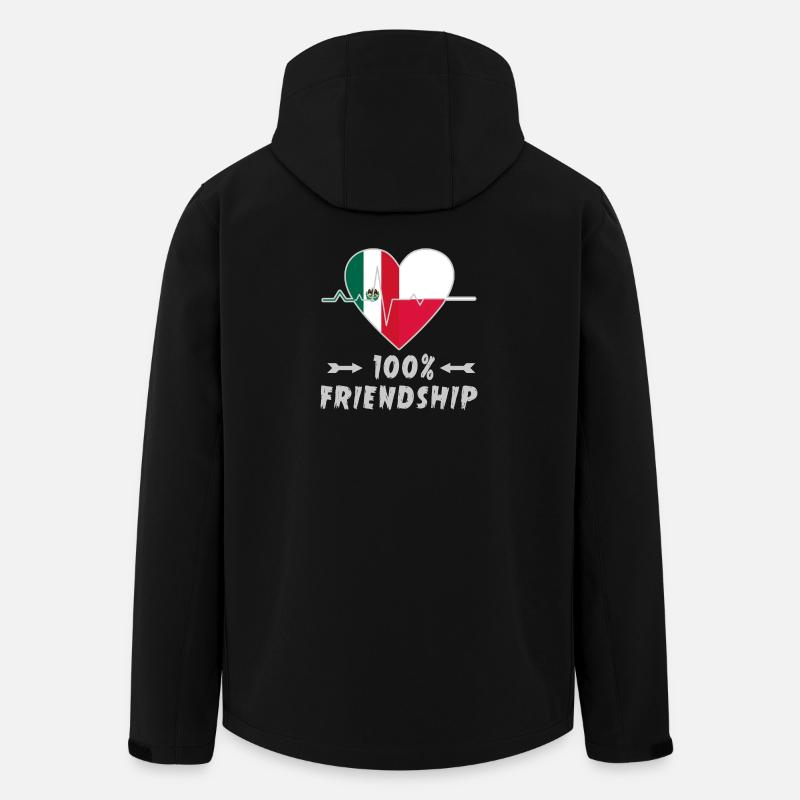 Mexiko und Polen 100% Freundschaft - Recycelte Männer Softshell-Jacke von Stanley/Stella - Schwarz