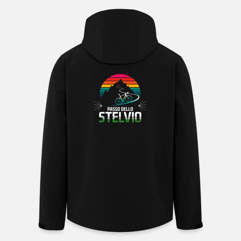 Passo delle Stelvio Cycling Design - Veste softshell homme en polyester recyclé Stanley/Stella - noir