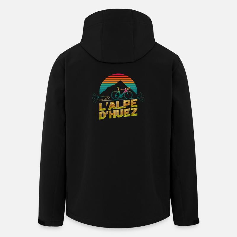 L'Alpe d'Huez Retro Cycling - Men’s Recycled Softshell Jacket by Stanley/Stella - black