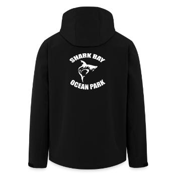 SHARK BAY OCEAN PARK - Recycelte Männer Softshell-Jacke von Stanley/Stella - Schwarz - Hinten - AI Model Male 185 light (185cm)