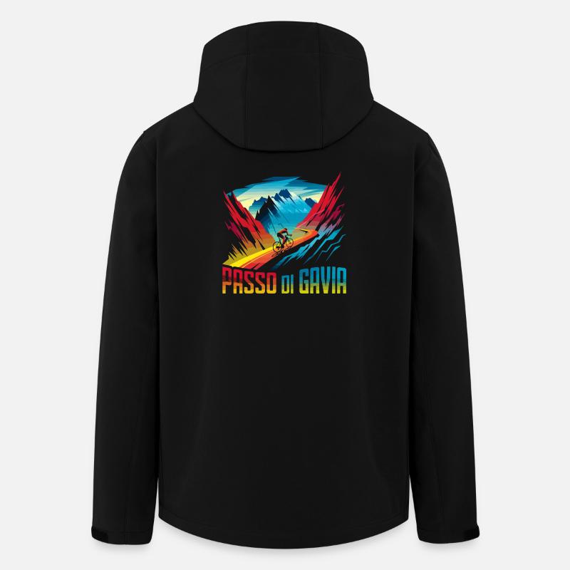 Gavia-Pass - Legendärer Aufstieg - Italien - Recycelte Männer Softshell-Jacke von Stanley/Stella - Schwarz