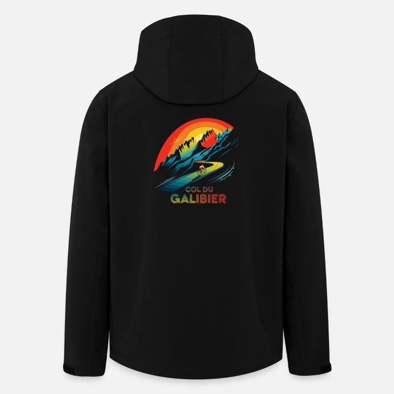 Col du Galibier Radfahren - Recycelte Männer Softshell-Jacke von Stanley/Stella - Schwarz