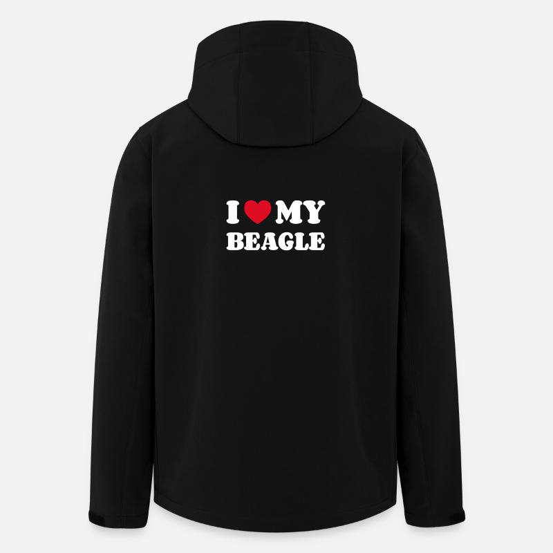 J’aime mon beagle - Veste softshell homme en polyester recyclé Stanley/Stella - noir
