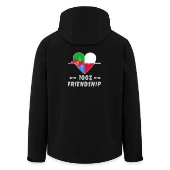 Eritrea und Polen 100% Freundschaft - Recycelte Männer Softshell-Jacke von Stanley/Stella - Schwarz - Hinten - AI Model Male 185 light (185cm)