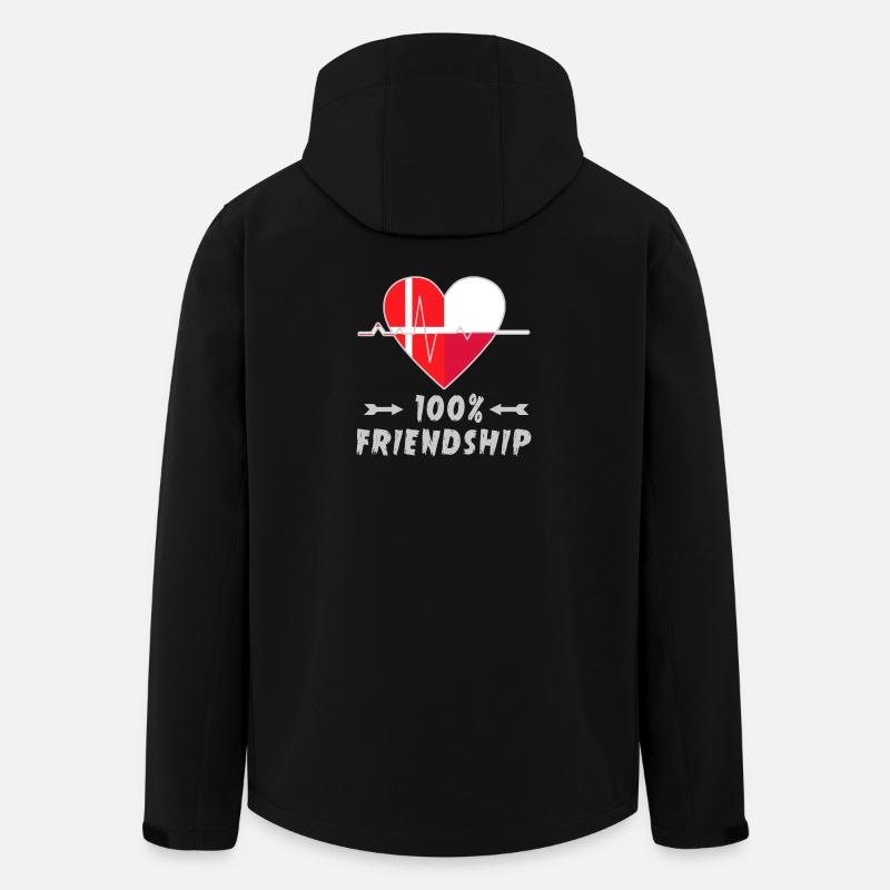 Dänemark und Polen 100% Freundschaft - Recycelte Männer Softshell-Jacke von Stanley/Stella - Schwarz