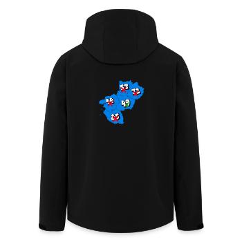 Région pays de la loire - Veste softshell homme en polyester recyclé Stanley/Stella - noir - Dos - AI Model Male 185 light (185cm)