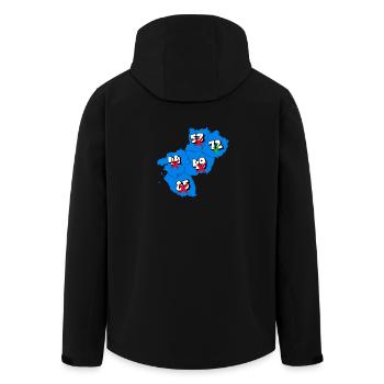 Région pays de la loire - Veste softshell homme en polyester recyclé Stanley/Stella - noir - Dos - AI Model Male 185 light (185cm)