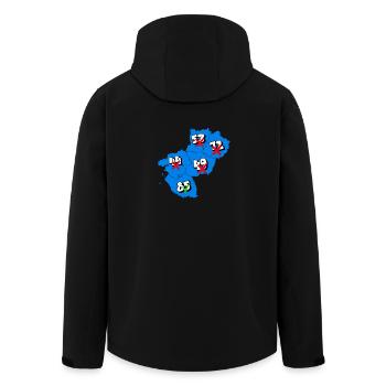 Région pays de la loire - Veste softshell homme en polyester recyclé Stanley/Stella - noir - Dos - AI Model Male 185 light (185cm)