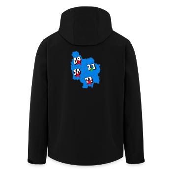Région Bourgogne - Veste softshell homme en polyester recyclé Stanley/Stella - noir - Dos - AI Model Male 185 light (185cm)
