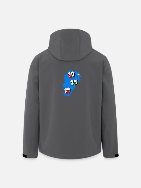 Région franche comté - Veste softshell homme en polyester recyclé Stanley/Stella - noir
