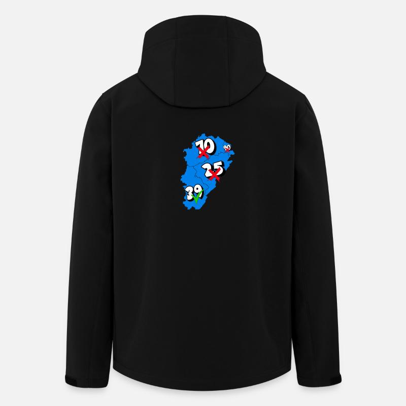 Région franche comté - Veste softshell homme en polyester recyclé Stanley/Stella - noir
