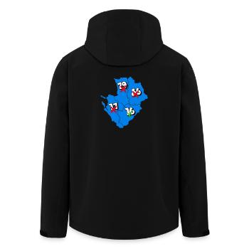Région Poitou-Charentes - Veste softshell homme en polyester recyclé Stanley/Stella - noir - Dos - AI Model Male 185 light (185cm)