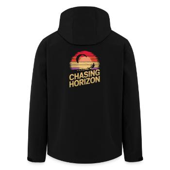 Sunset Kite Scene T-Shirt - Men’s Recycled Softshell Jacket by Stanley/Stella - black - Back - AI Model Male 185 light (185cm)