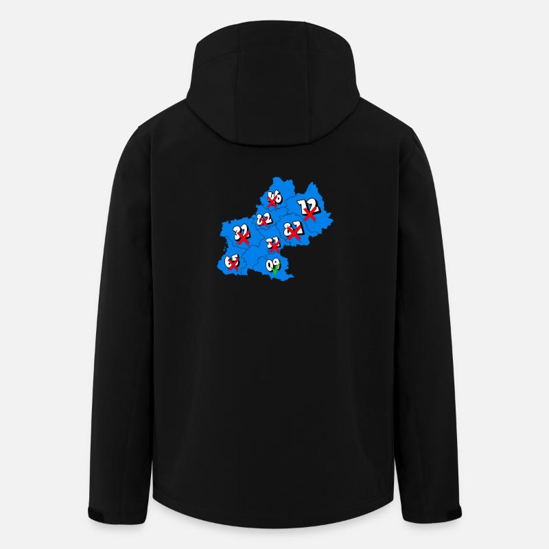Midi-Pyrénées Region - Recycelte Männer Softshell-Jacke von Stanley/Stella - Schwarz
