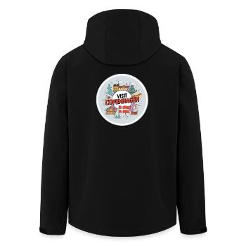 Visiter Copenhague Visiter Copenhague Danemark Amour - Veste softshell homme en polyester recyclé Stanley/Stella - noir - Dos - AI Model Male 185 light (185cm)