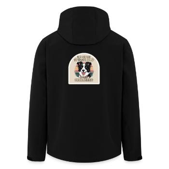 Border Collie Hund Spiegelbild meines Herrchens - Recycelte Männer Softshell-Jacke von Stanley/Stella - Schwarz - Hinten - AI Model Male 185 light (185cm)