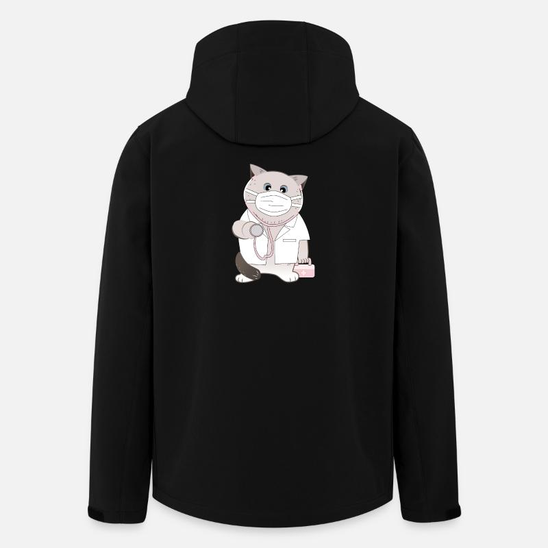 Katzendoktor - Recycelte Männer Softshell-Jacke von Stanley/Stella - Schwarz