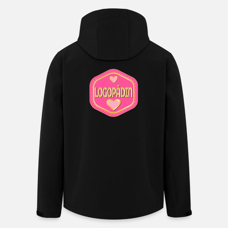 HERZ LOGOPÄDIN - Recycelte Männer Softshell-Jacke von Stanley/Stella - Schwarz