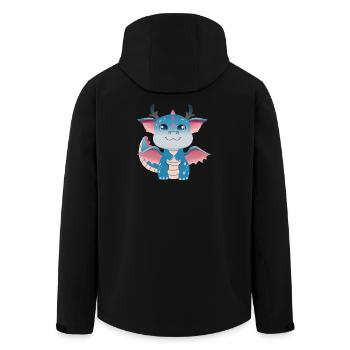 Azure Dragonling Charm - Men’s Recycled Softshell Jacket by Stanley/Stella - black - Back - AI Model Male 185 light (185cm)