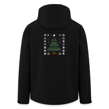 Ugly Xmas: Colorful Christmas Design - Men’s Recycled Softshell Jacket by Stanley/Stella - black - Back - AI Model Male 185 light (185cm)