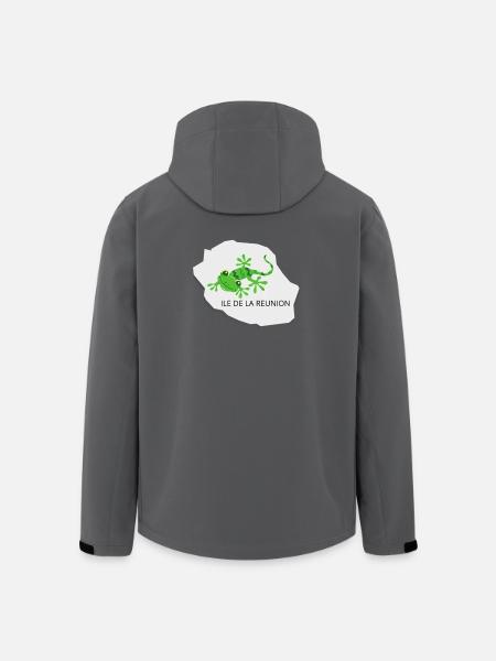 Grenouille tropicale Réunion - Veste softshell homme en polyester recyclé Stanley/Stella - noir