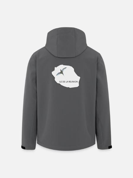 ILE DE LA REUNION - Veste softshell homme en polyester recyclé Stanley/Stella - noir