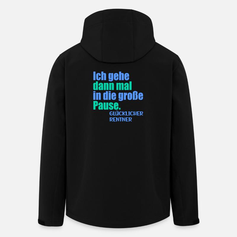 GLÜCKLICHER RENTNER RENTE - Recycelte Männer Softshell-Jacke von Stanley/Stella - Schwarz