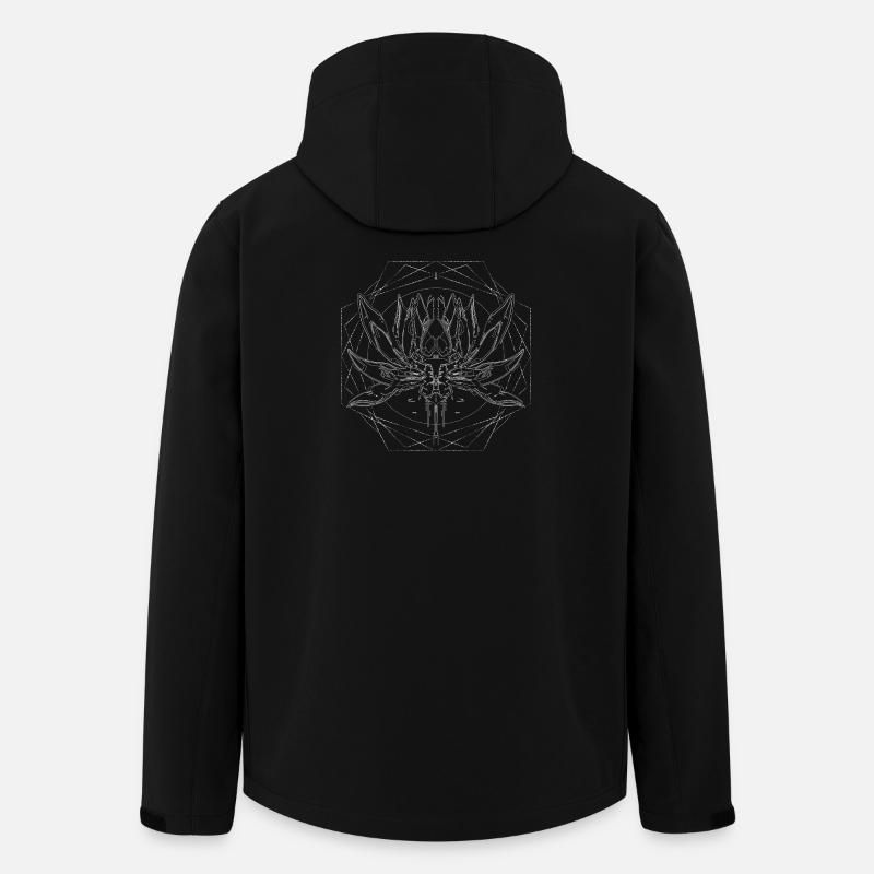 Son Lotus Blanc - Veste softshell homme en polyester recyclé Stanley/Stella - noir