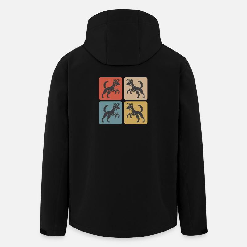 Jack Russell Terrier Design - Recycelte Männer Softshell-Jacke von Stanley/Stella - Schwarz