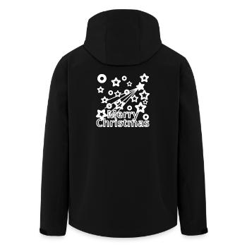 Christmas Sky - Men’s Recycled Softshell Jacket by Stanley/Stella - black - Back - AI Model Male 185 light (185cm)