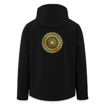 Mandala - Veste softshell homme en polyester recyclé Stanley/Stella - noir - Dos - AI Model Male 185 light (185cm)