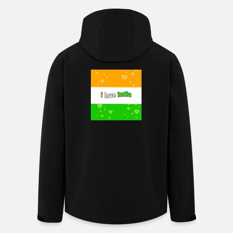 J’aime l’Inde - Veste softshell homme en polyester recyclé Stanley/Stella - noir