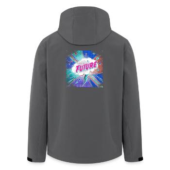 FUTURE Pop Art surreal - Recycelte Männer Softshell-Jacke von Stanley/Stella - Anthrazit - Hinten - AI Model Male 185 light (185cm)